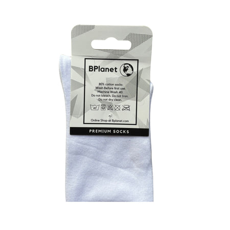 5 Paar Premium Baumwollsocken - BPlanet Premium Socks (Weiß/Schwarz)