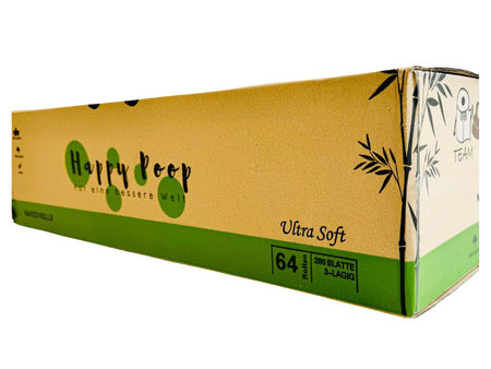 BPlanet Bambus-Toilettenpapier 64 Rollen | Nachhaltiges Bambus-Klopapier | Ungebleicht