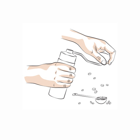 Kaffeemühle manuell mit Kegelmahlwerk | Kaffeemühle händisch - Coffee Grinder aus Edelstahl