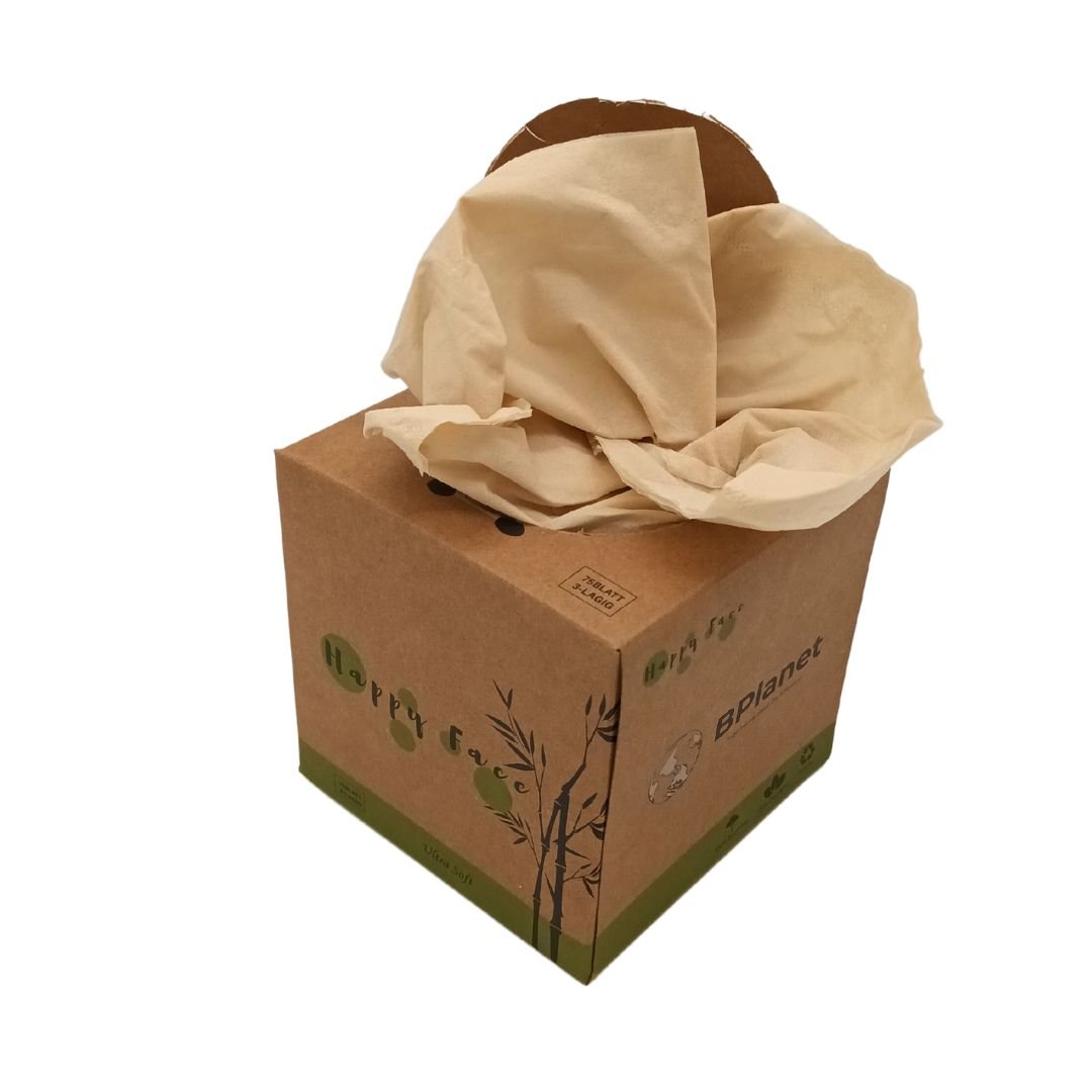 Bambus-Taschentücher | 12 Boxen (75 Blatt pro Box) - 3-lagig | 100% Bambus