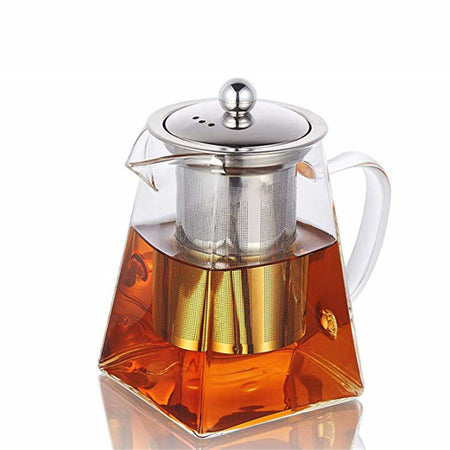 Teekanne aus Borosilikatglas 950 ml - Mit Edelstahlsieb