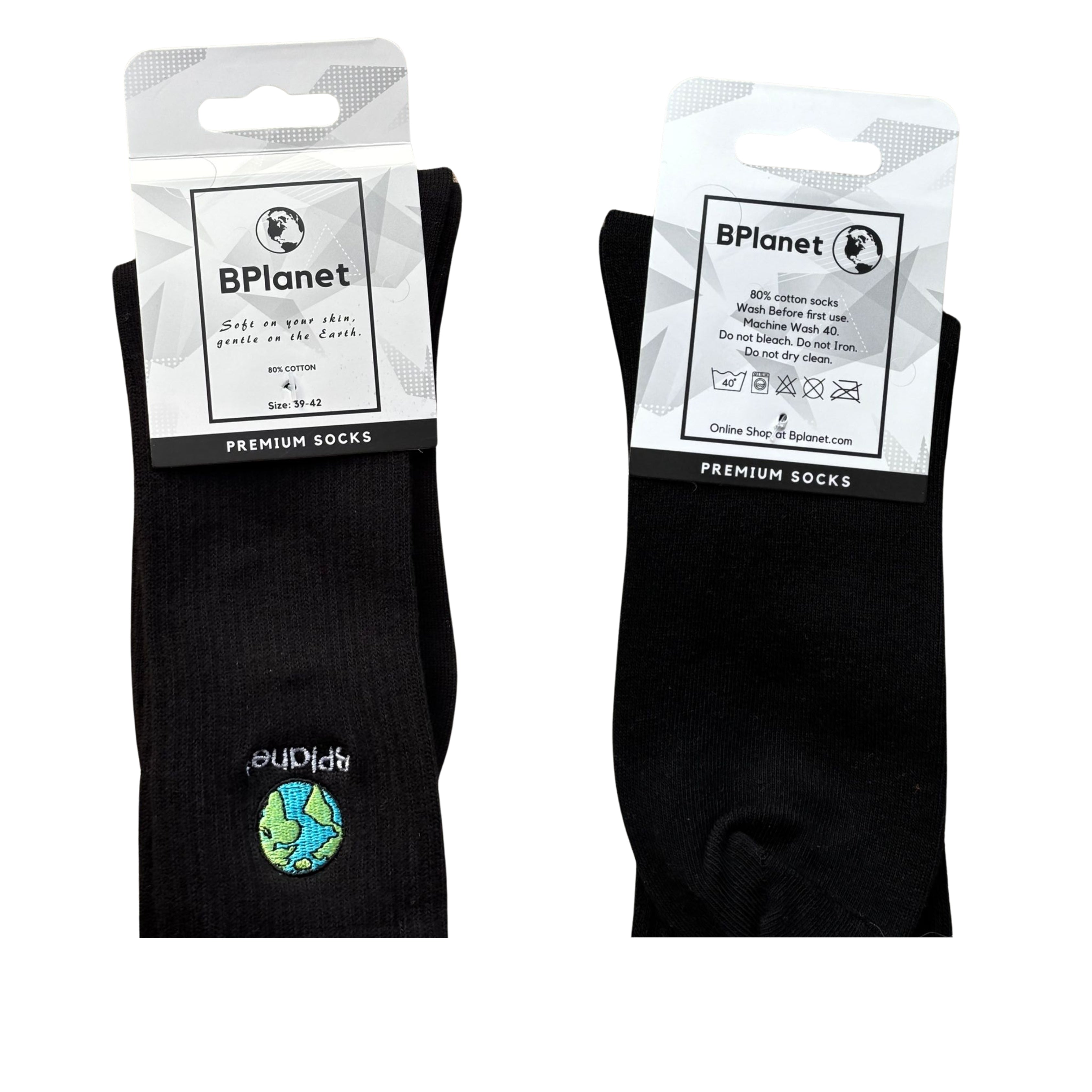 5 Paar Premium Baumwollsocken - BPlanet Premium Socks (Weiß/Schwarz)