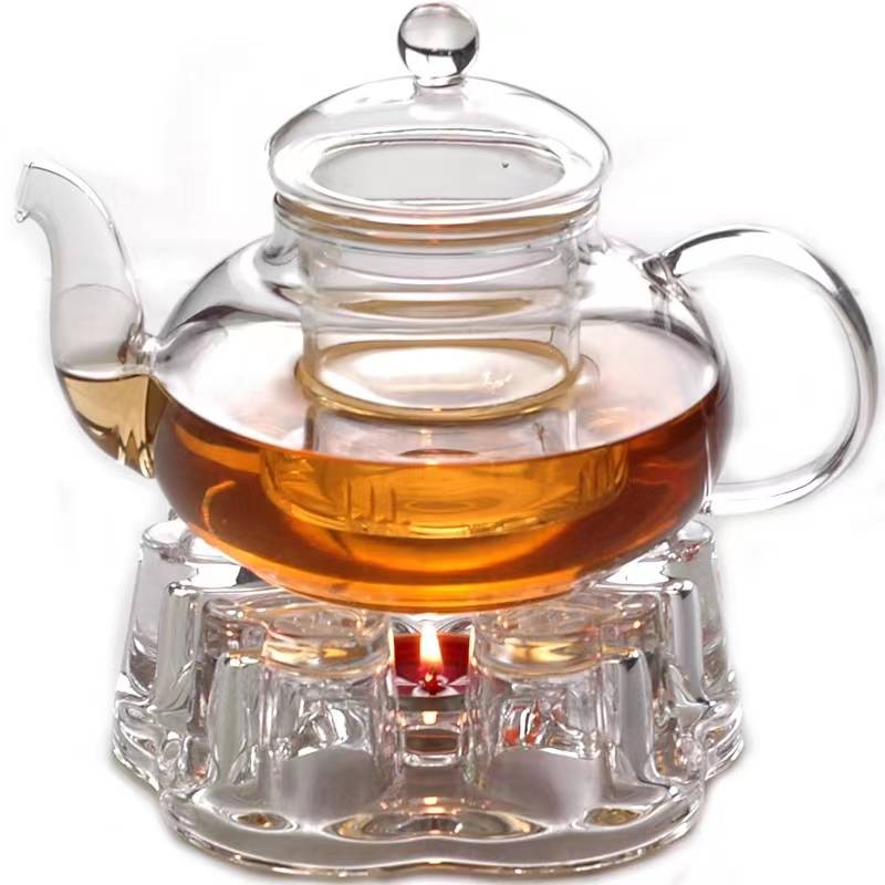 Teekannenwärmer - Aus hitzebeständigem Glas in Herzform