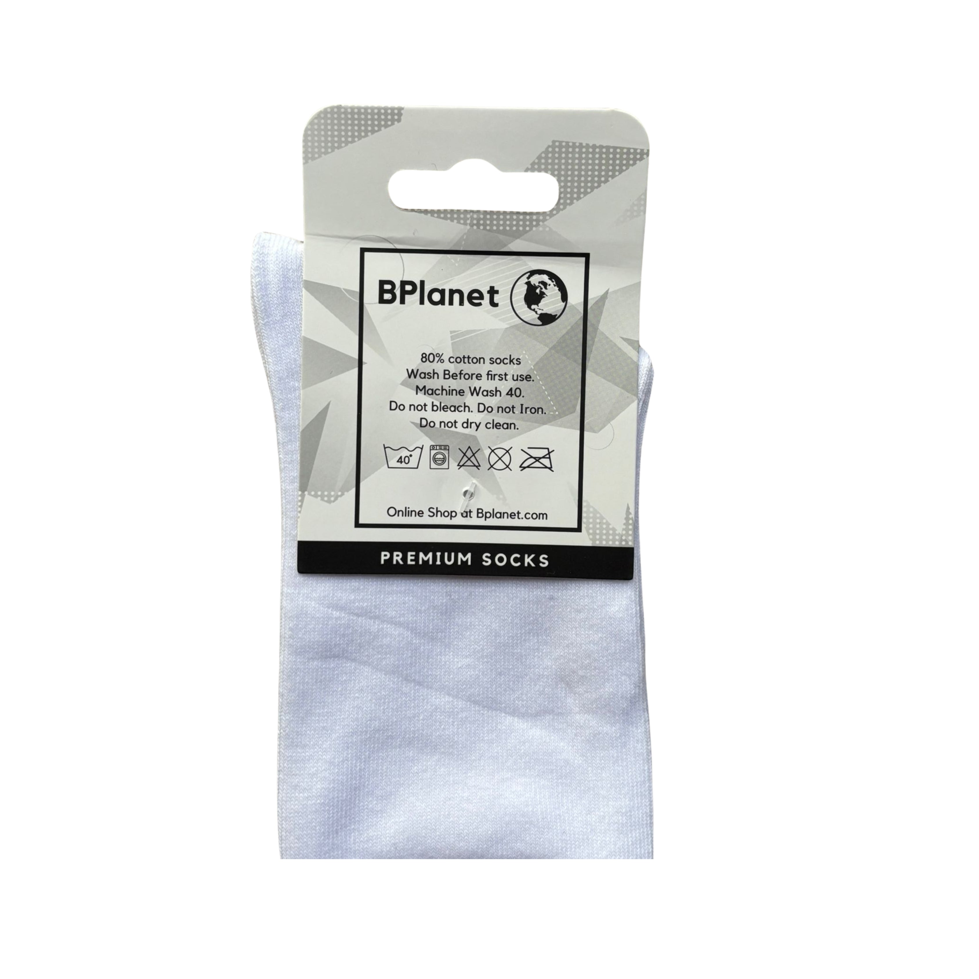 5 Paar Premium Baumwollsocken - BPlanet Premium Socks (Weiß/Schwarz)