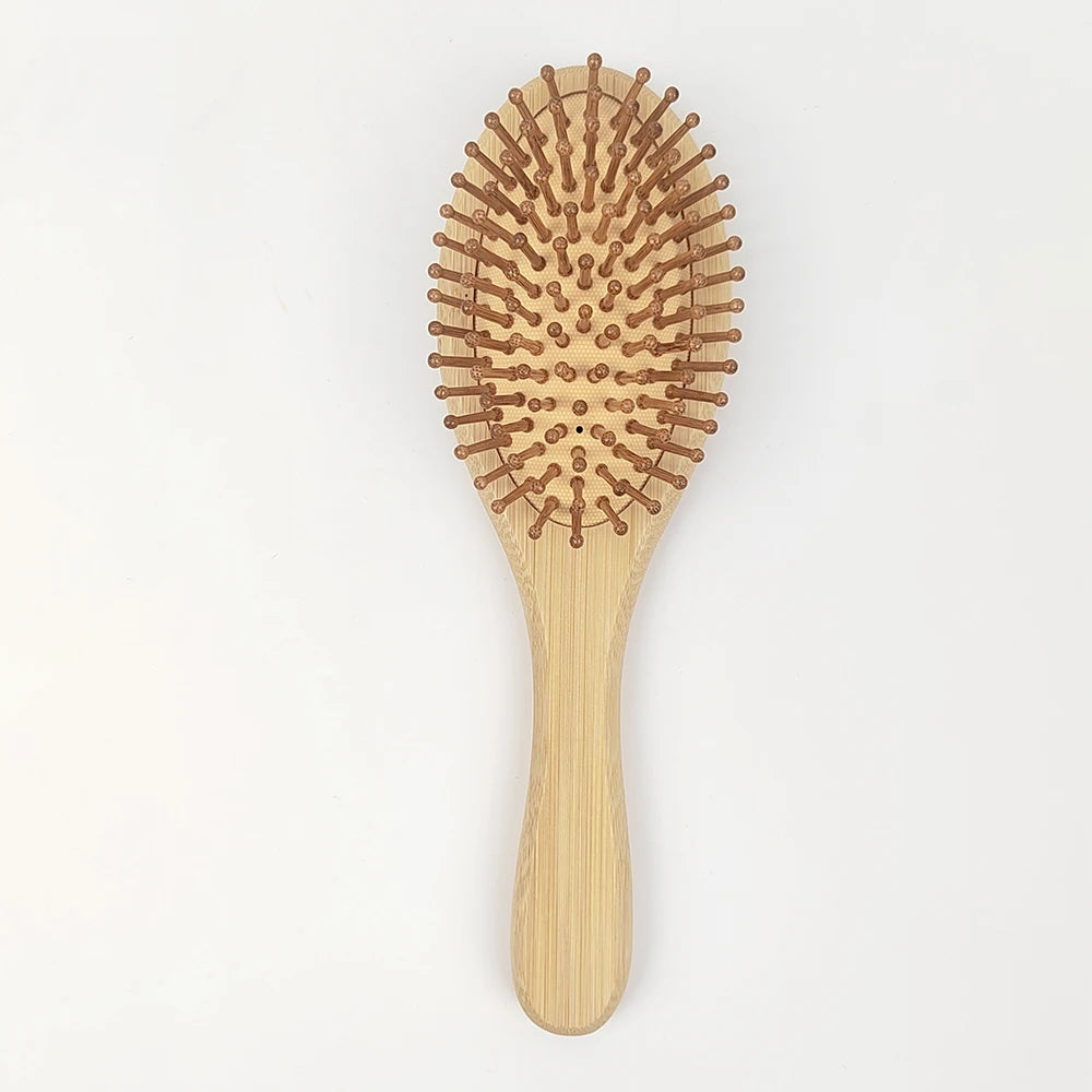 Umweltfreundliche Bambus Haarbürste, Natur-Paddelbürste Holz Massage Haar Bürste