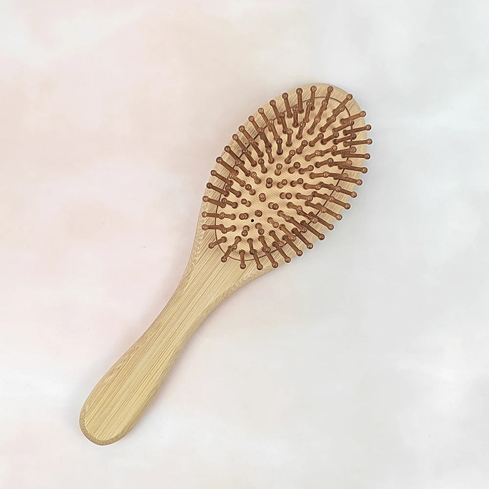 Umweltfreundliche Bambus Haarbürste, Natur-Paddelbürste Holz Massage Haar Bürste