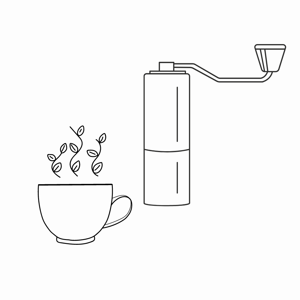 Kaffeemühle manuell mit Kegelmahlwerk | Kaffeemühle händisch - Coffee Grinder aus Edelstahl