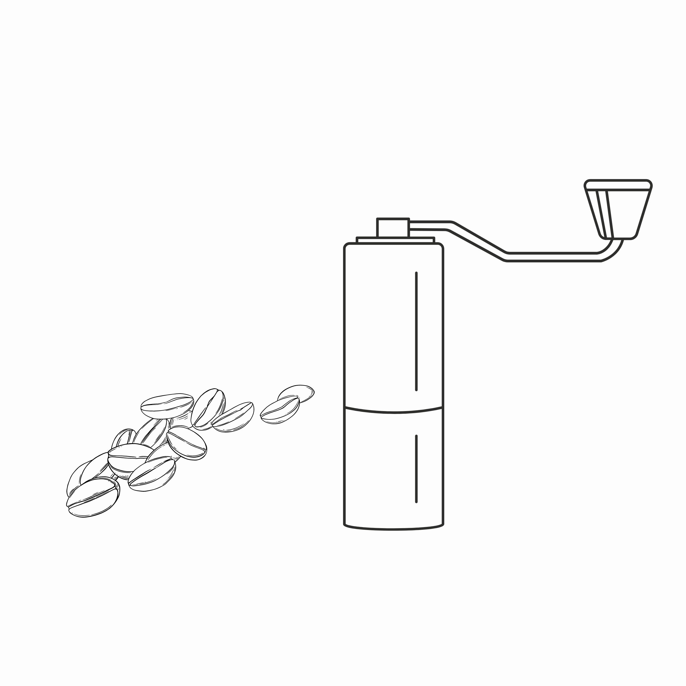 Kaffeemühle manuell mit Kegelmahlwerk | Kaffeemühle händisch - Coffee Grinder aus Edelstahl