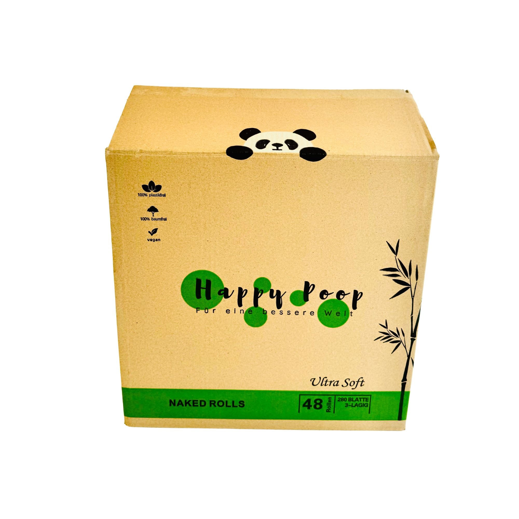 BPlanet Toilettenpapier aus Bambus: 48 Rollen | Nachhaltiges Bambus-Klopapier | Ungebleicht & ohne Einzelverpackung