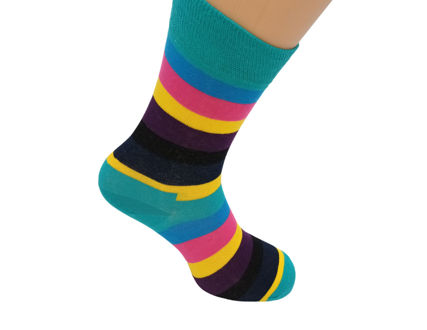 Colorful Socks Box - 5 Stück | 5 Paar gestreifte Socken | Geschenkbox