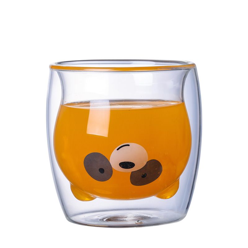 Bärchentasse mit Doppelwand und 250 ml Fassungsvermögen - Für Kaffe oder Tee Panda