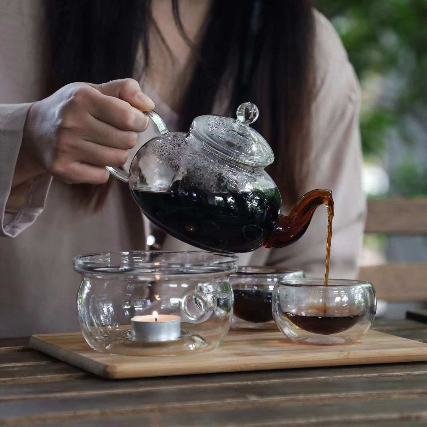 Glas-Teekanne mit Teesieb, Teekanne mit Sieb für losen Tee, hitzebeständige Teekanne aus Borosilikatglas mit herausnehmbarem Teesieb (800 oder 1000 ml)