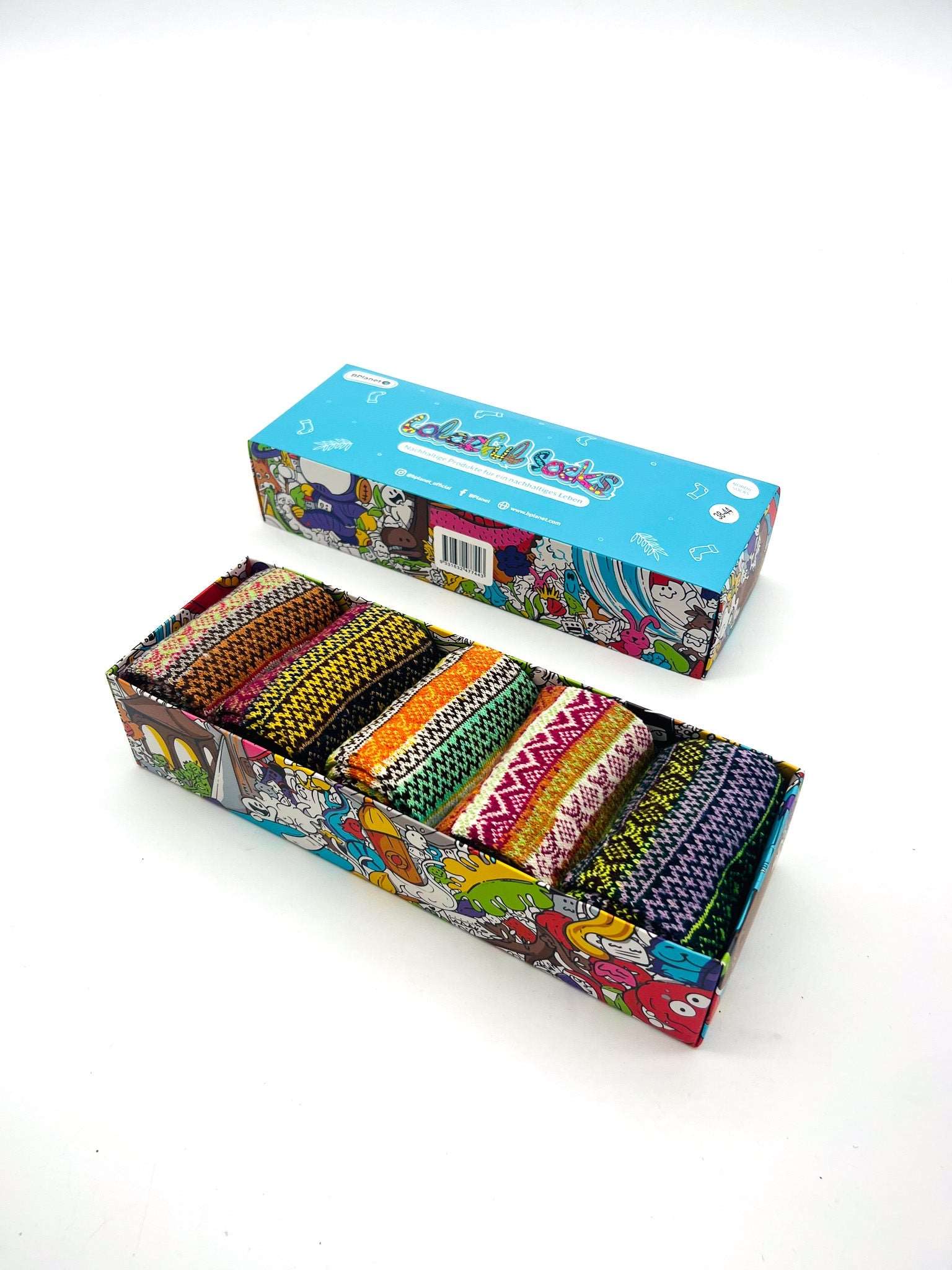 BPlanet - Nordic Socks Box - 5 Stück | Geschenkpack oder Bulk | Geschenkbox