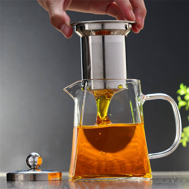 Teekanne aus Borosilikatglas 950 ml - Mit Edelstahlsieb