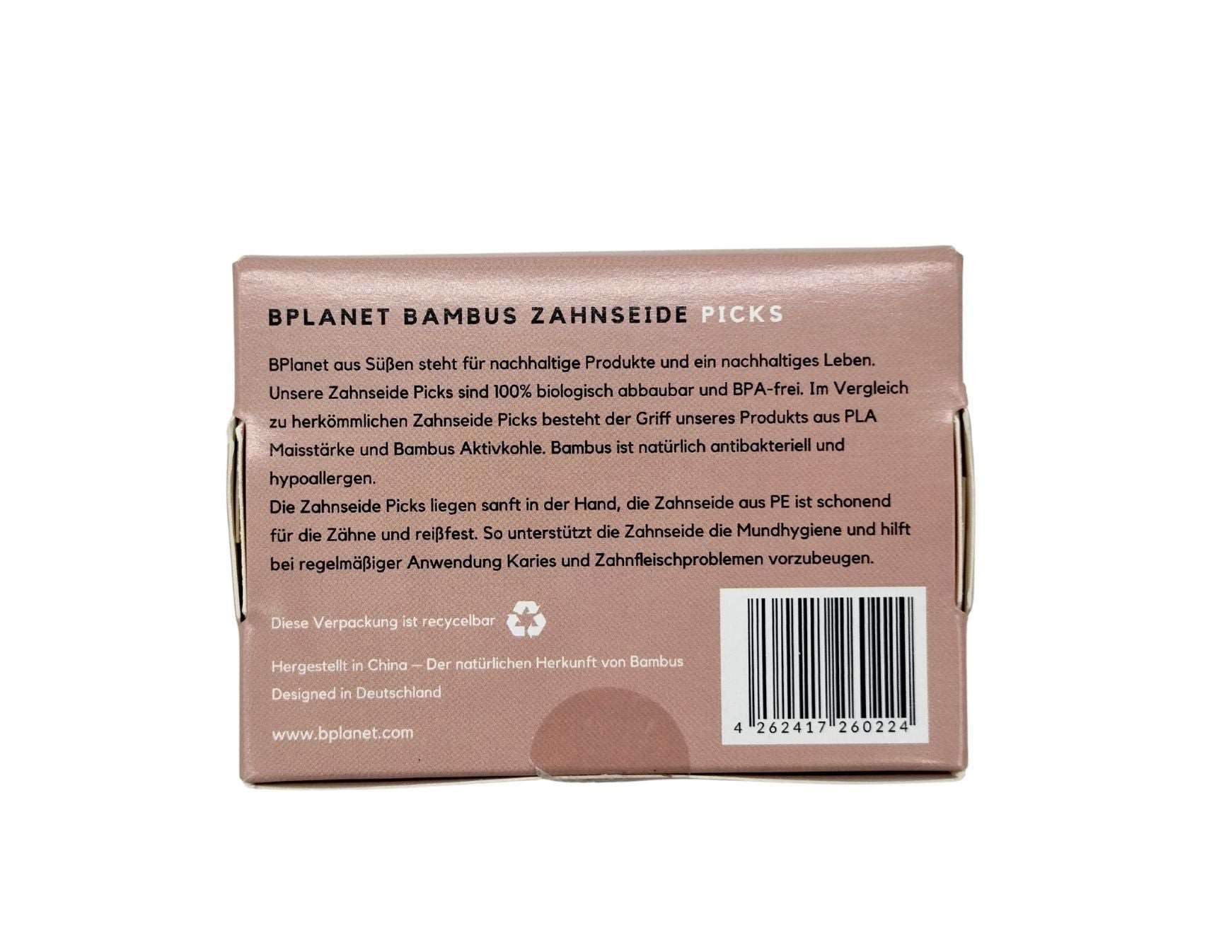 Zahnseide Picks - Mit Bambus Aktivkohle - 250 Stück