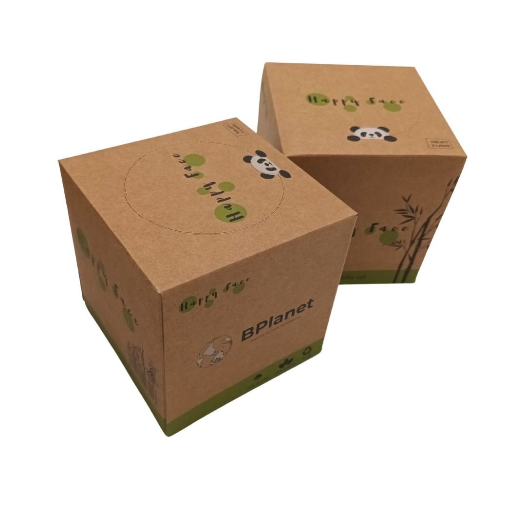 Bambus-Taschentücher | 12 Boxen (75 Blatt pro Box) - 3-lagig | 100% Bambus